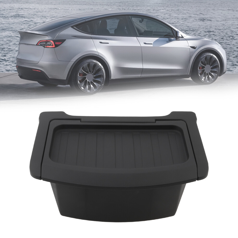 Car Rear Garbage Bin Accessories Fit For Tesla Model Y Juniper 2025 Vehicle Auto Car Trash Can Bin Dust Case Storage Box 6935161653373