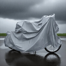 Convenient 100x200cm Waterproof Rain Cover Silver PEVA Bicycle Cover Sun Rain Wind Proof Motorcycle Protective Cover Outdoor Use