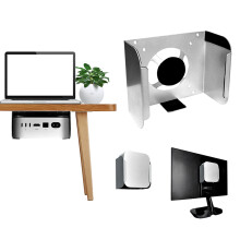 Under Desk Mount for Apple Mac Mini M4 Metal Wall Mount Stand Behind The Monitor Support Monut PC Accessories