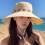 (Beige) Breathable Drawstring Summer Bucket Hats 2