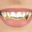 (Gold) Gold Vampire Fangs Grill for Halloween 1
