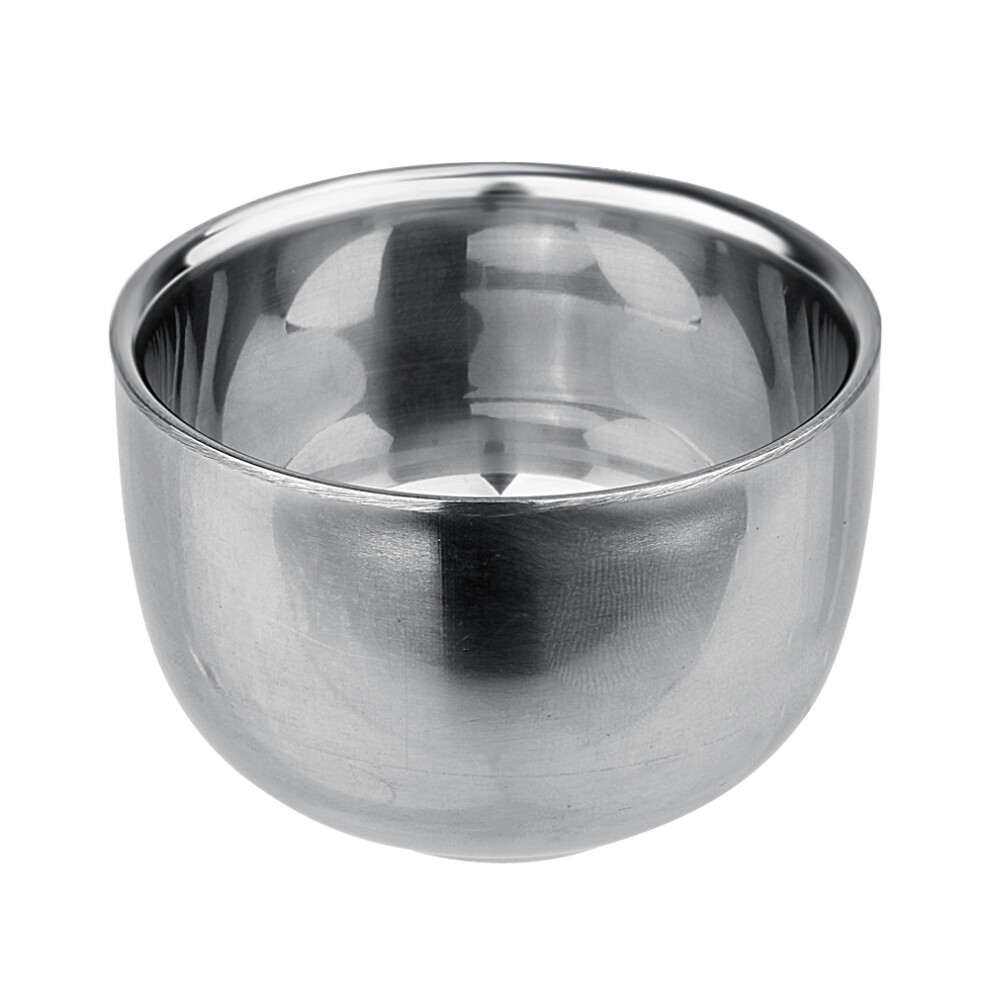 Double Layer Stainless Steel Cup Smooth Shave Soap Bowl Soap Cup for Wet Shave