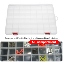 Compartments Storage Case Box Transparent Fishing Lure Square Fishhook Box Spoon Hook Bait Tackle Case Fish Accessory