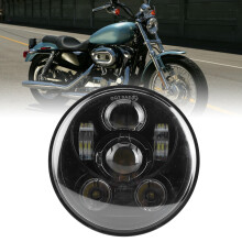 5.75in 75W LED Headlight for Jeep Wrangler & Motorcycles, 6500K Bright White
