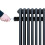 Röhrenheizkörper 4 Säulen – 1800mm x 380mm – Anthrazitgrau 6