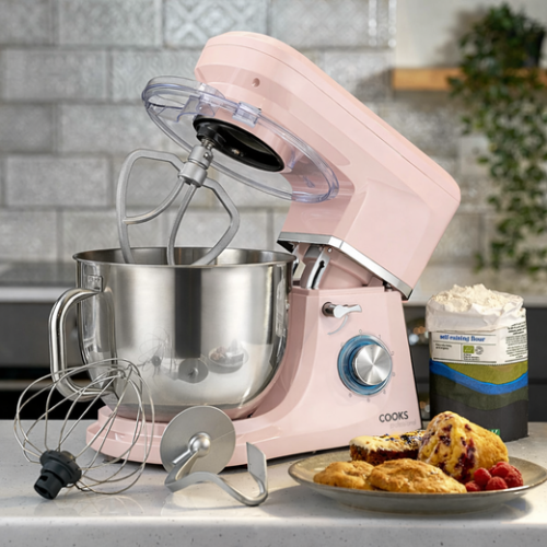Cooks Professional Cooks Professional 7L Stand Mixer | Pink / Silver 1