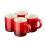 Cooks Professional Cooks Professional 4 Piece Espresso Cup Set | Red 2