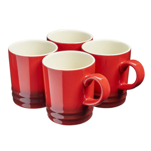 Cooks Professional Cooks Professional 4 Piece Mug Set | 350ml | Red 1