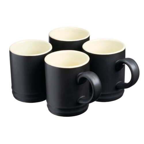 Cooks Professional Cooks Professional 4 Piece Espresso Cup Set | Matt Black 1