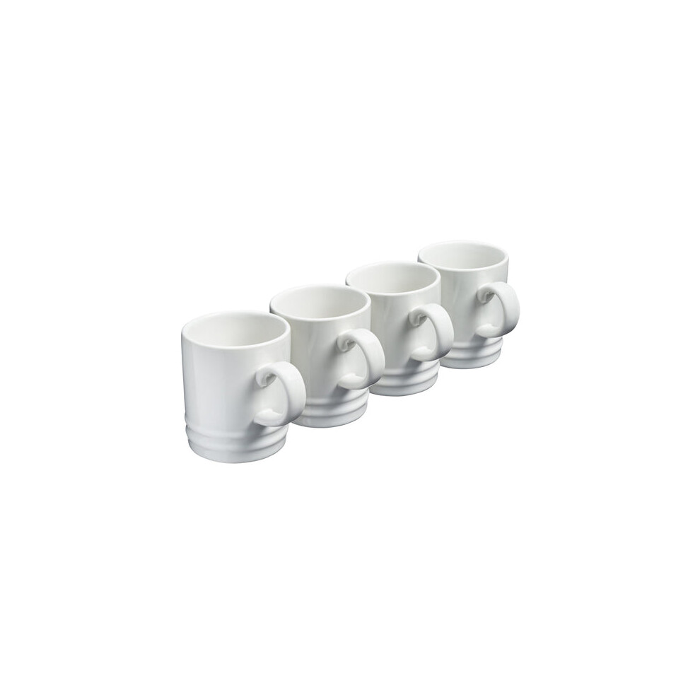 Cooks Professional 4 Piece Mug Set | 350Ml | White