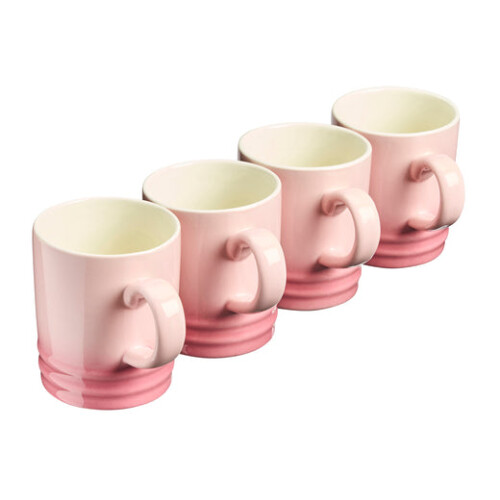 Cooks Professional Cooks Professional 4 Piece Mug Set | 350ml | Pink