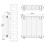 Traditionele 4-Kolom Radiator - 600 x 605 mm - Wit 5