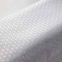 EuroShowers Diamond White Shower Curtain with Weighted Hem - 240x220cm