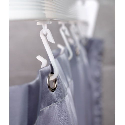 EUROSHOWERS EuroShowers Shower Curtain Track Gliders with Hooks - 12 Pack 2