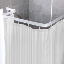 EuroShowers Bendi Shower Curtain Flexible Track - White