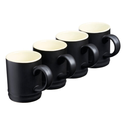 Cooks Professional Cooks Professional 4 Piece Espresso Cup Set | Matt Black