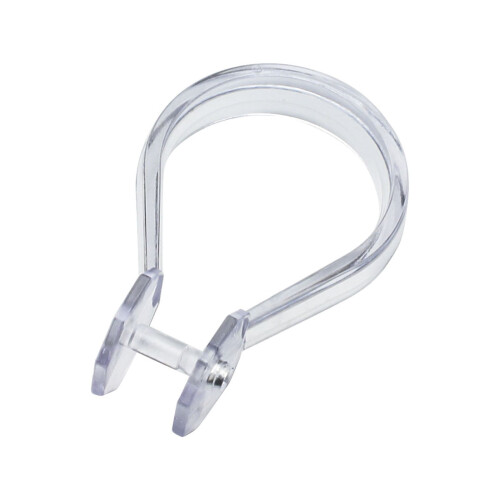 EUROSHOWERS EuroShowers Button Shower Curtain Rings 12 Pack - Clear