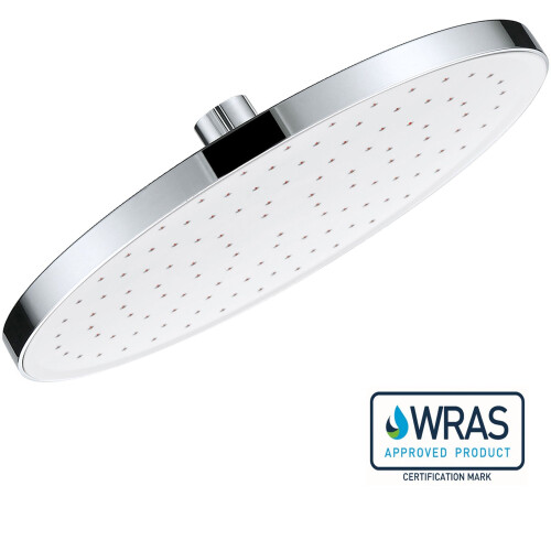 EUROSHOWERS EuroShowers WRAS Approved Fixed Self Clean ROUND Rainfall Overhead Shower Head - Chrome