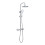 EUROSHOWERS EuroShowers THERMO Round Rigid Riser Twin Head Chrome Shower Set 1
