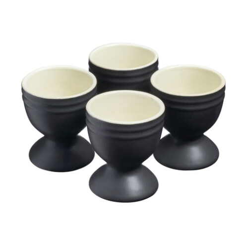 Cooks Professional Cooks Professional 4 Piece Egg Cup Set | Matt Black 1