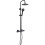 EUROSHOWERS EuroShowers THERMO Round Rigid Riser Twin Head Black Shower Set 1