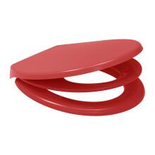 EuroShowers Oval Shape Potty Training Multi Toilet Seat (with Removable Child Seat) - Red