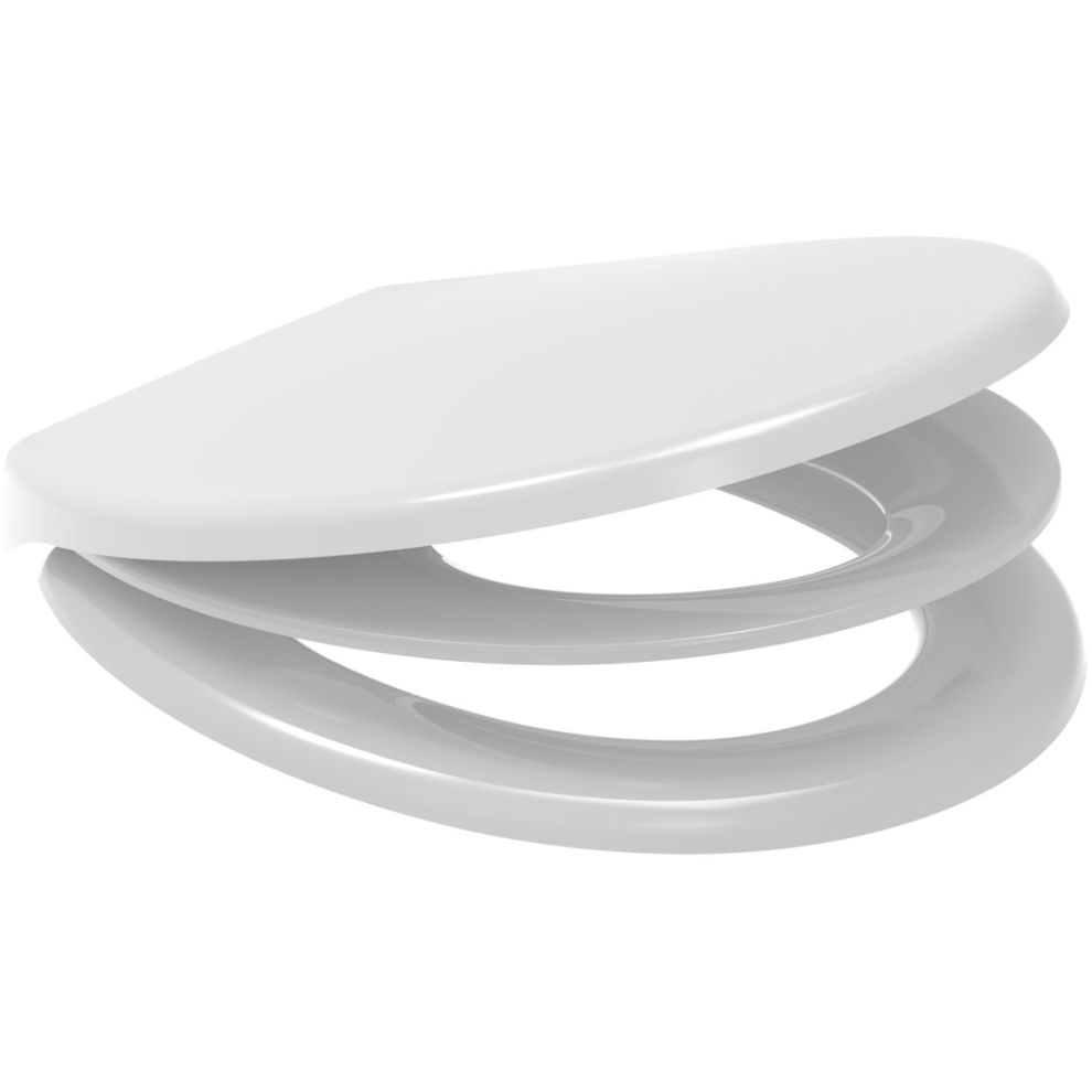 Euroshowers Oval Shape Potty Training Multi Toilet Seat (With Removable Child Seat) - White
