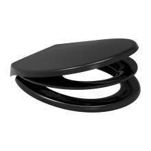 EuroShowers Oval Shape Potty Training Multi Toilet Seat (with Removable Child Seat) - Black
