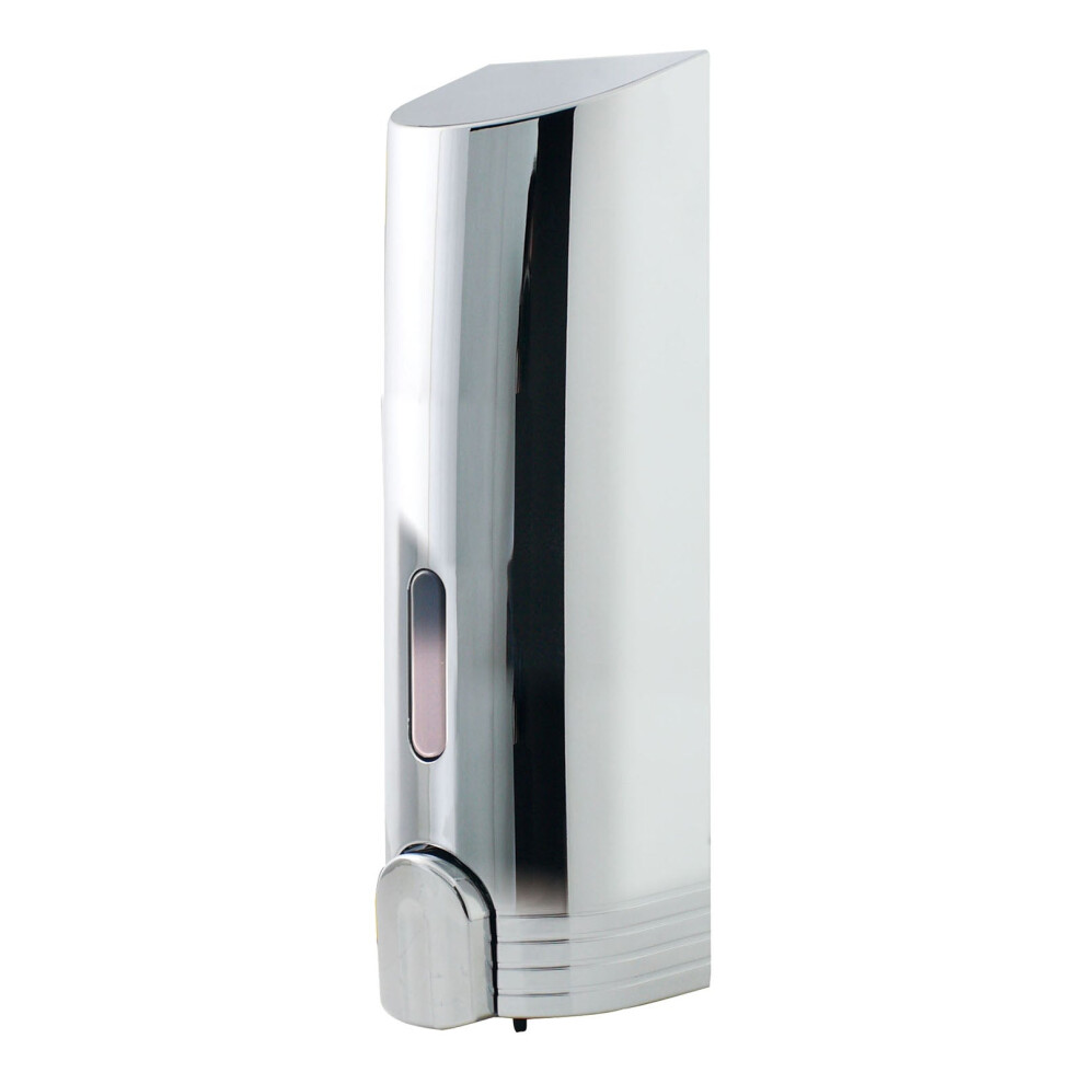 Euroshowers Tall Round Wall Mounted Liquid Soap Gel Dispenser (Single) - Chrome