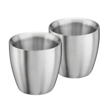 Cooks Professional Insulated Espresso Cups | Pack of 2 | Silver