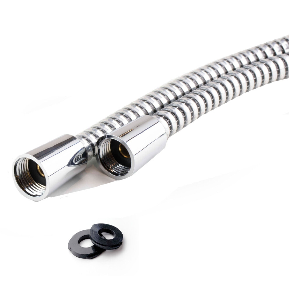 Euroshowers Superstrong 150Cm Shower Hose - 8Mm Bore - Chrome