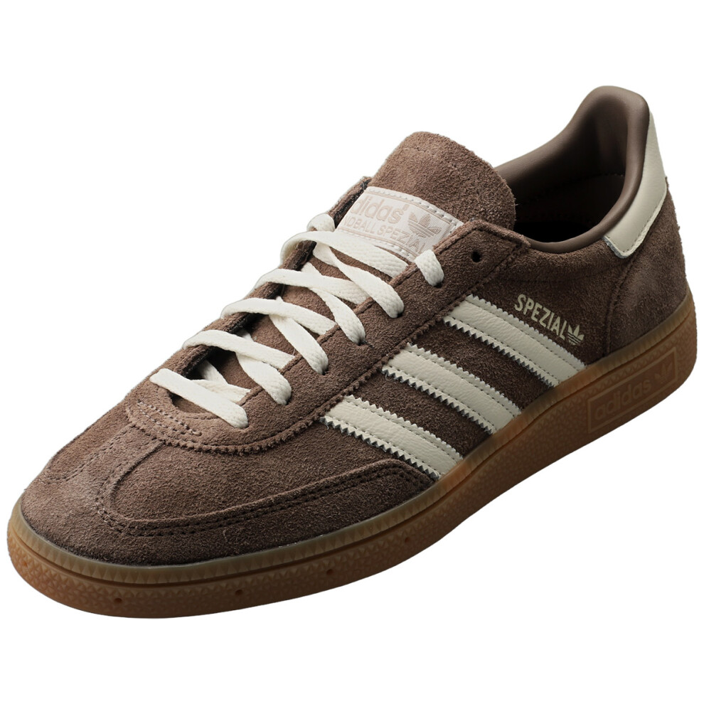 Adidas (8) Handball Spezial Womens Fashion Trainers In Earth Strata Off White