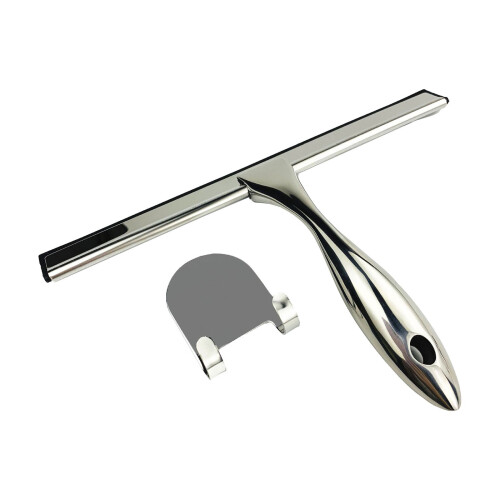 EUROSHOWERS EuroShowers Shower Scraper Squeegee with Holder - Chrome