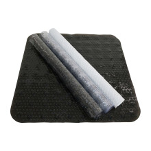Square Safety Suction Bath Mat - 53cm x 53cm Black