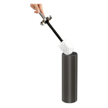 EuroShowers Toilet Brush and Holder- Black