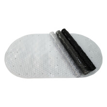 Oval Safety Suction Bath Mat - 69cm x 39cm White