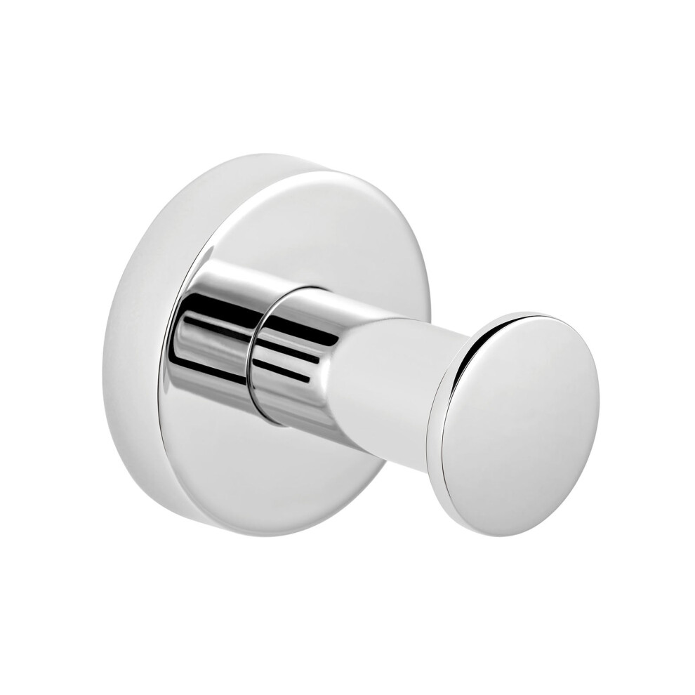 Euroshowers Round Robe Hook - Chrome Black