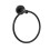 EUROSHOWERS EuroShowers Round Towel Ring - Black 1