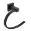 EUROSHOWERS EuroShowers Square Towel Ring - Black 1