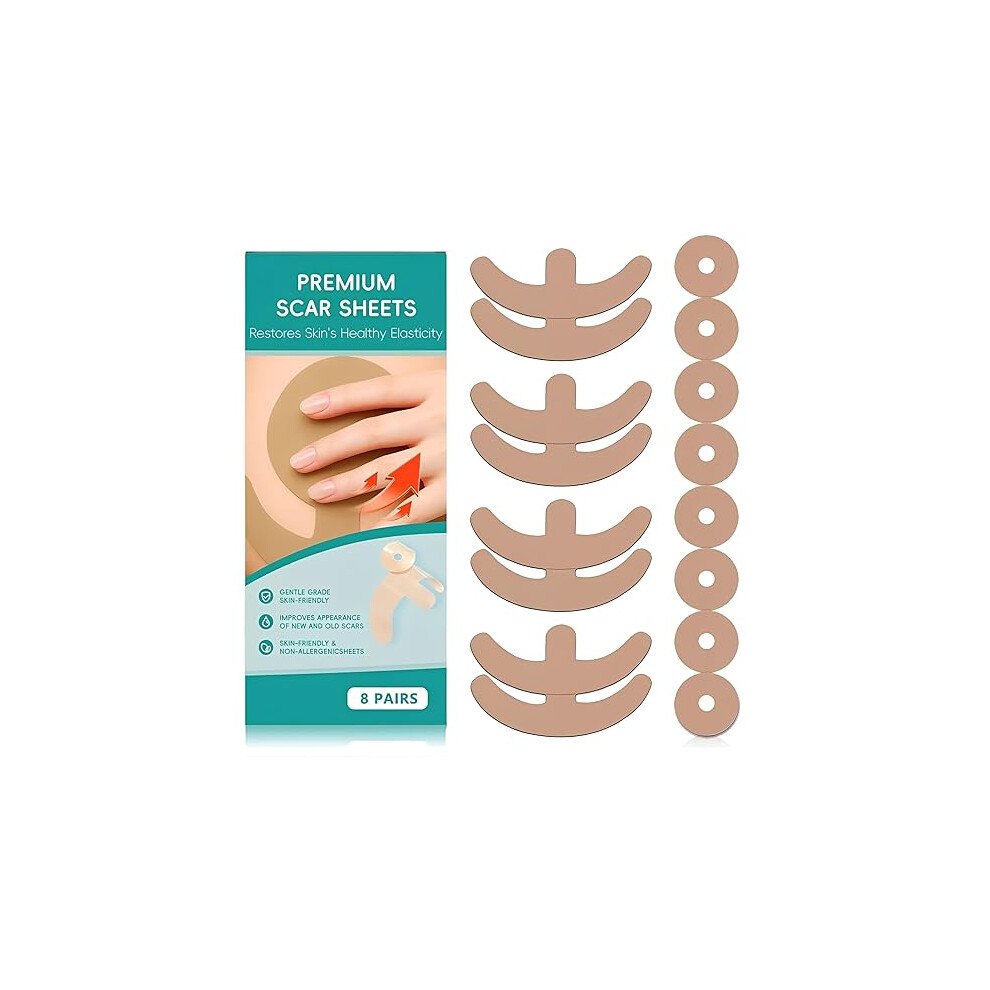 16Pcs Professional Silicone Scar Sheets – For Breast Surgery, Keloid & C-Section Scars