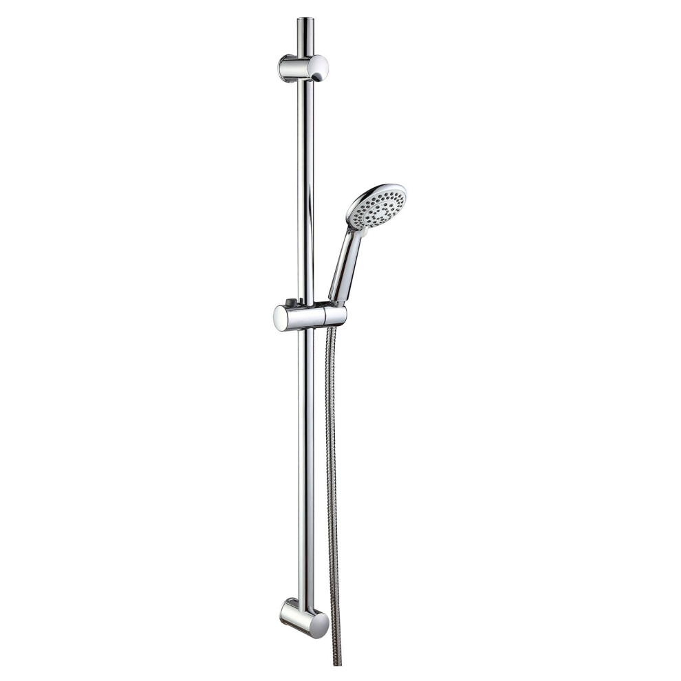 Euroshowers Superjet Shower Head, Hose, Rail And Riser Shower Set