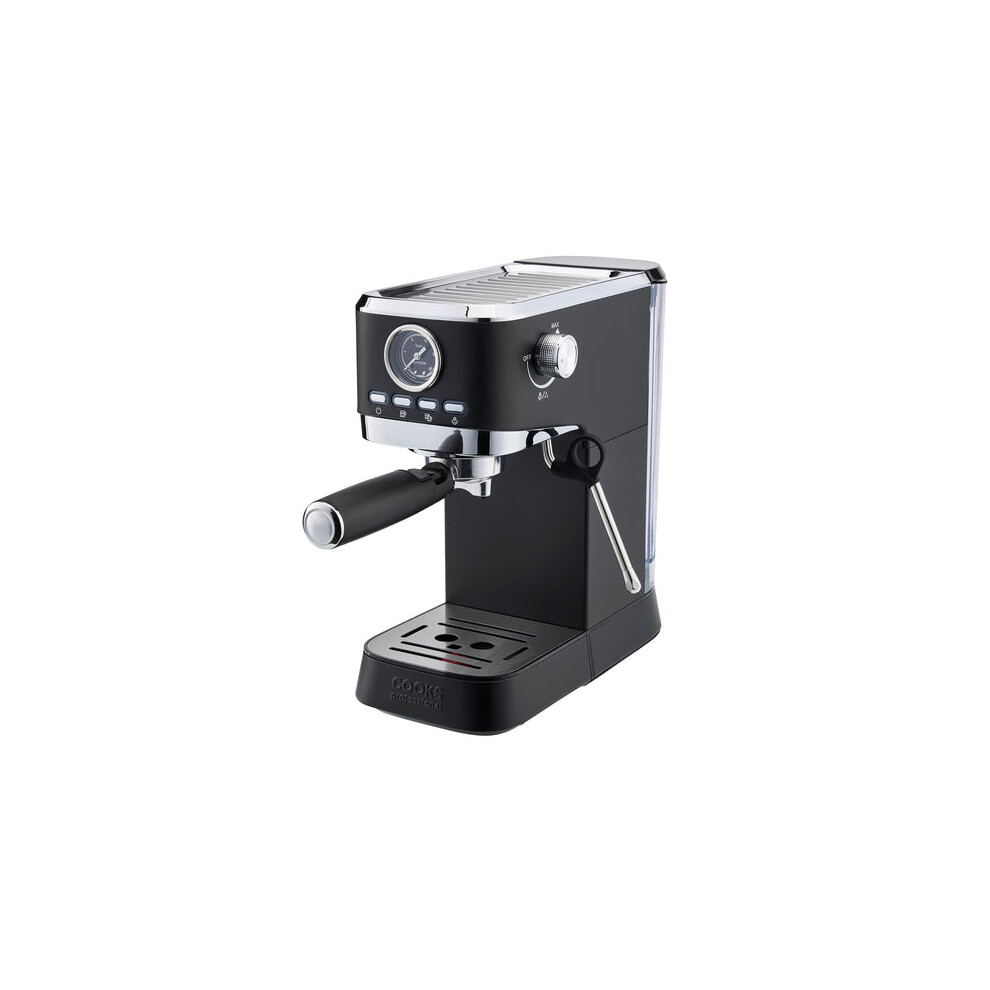 Cooks Professional 20 Bar Espresso Machine | Satin Black