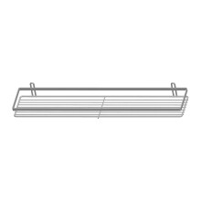 EuroShowers Stainless Steel Chrome Plated Long Shelf Rectangular Basket / Caddy