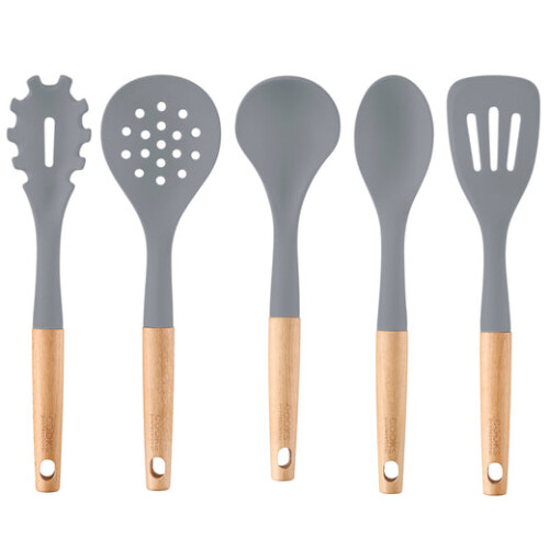 Cooks Professional Cooks Professional 5 Piece Silicone Utensil Set | Grey