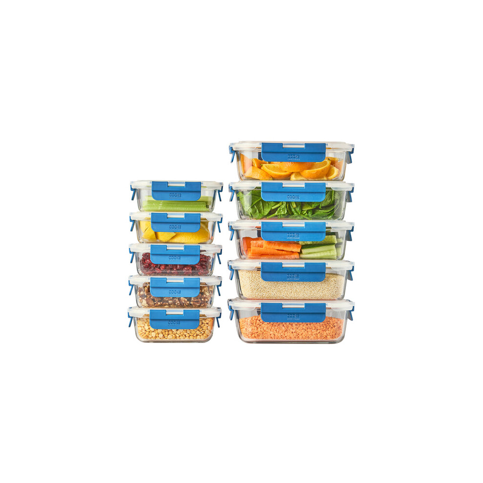 Cooks Professional Glass Storage Containers | Set Of 10