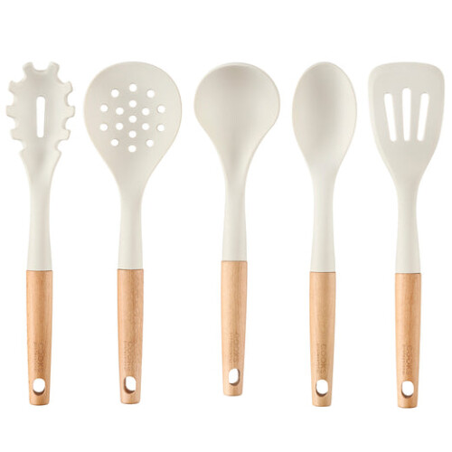 Cooks Professional Cooks Professional 5 Piece Silicone Utensil Set | White