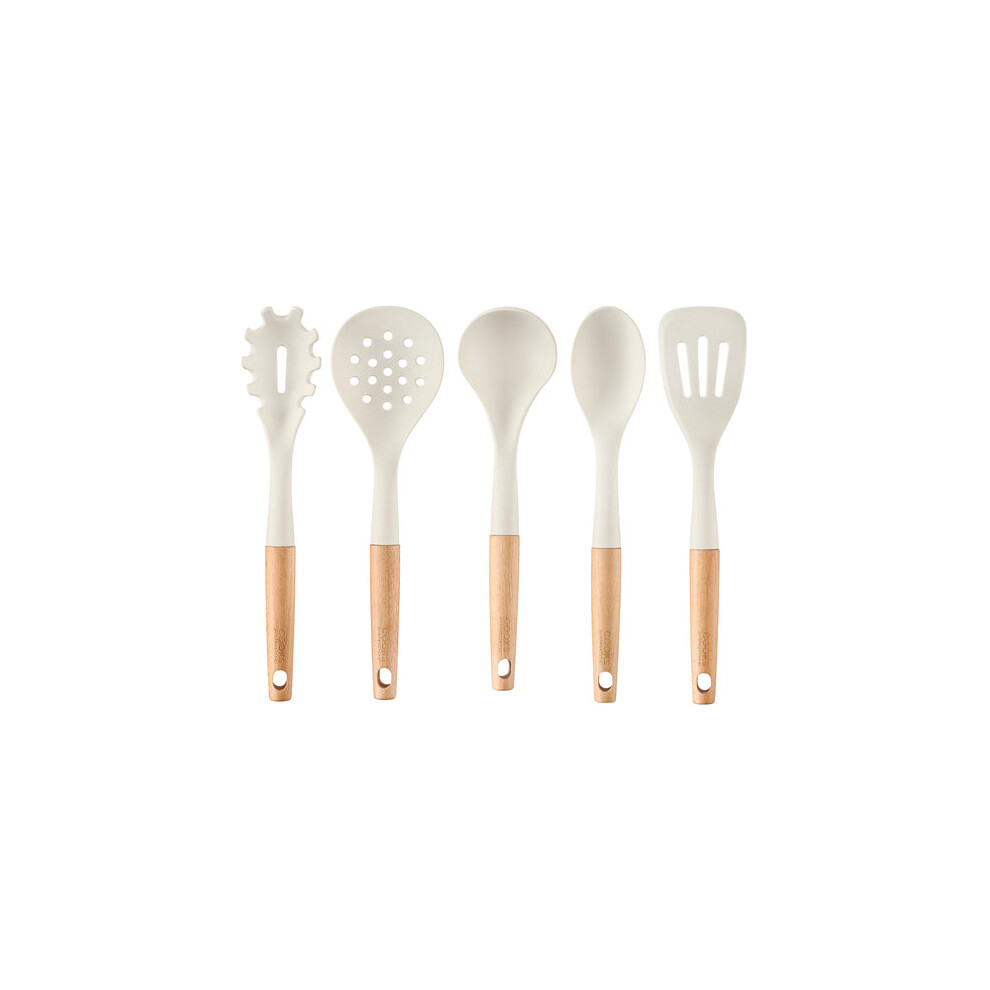 Cooks Professional 5 Piece Silicone Utensil Set | White