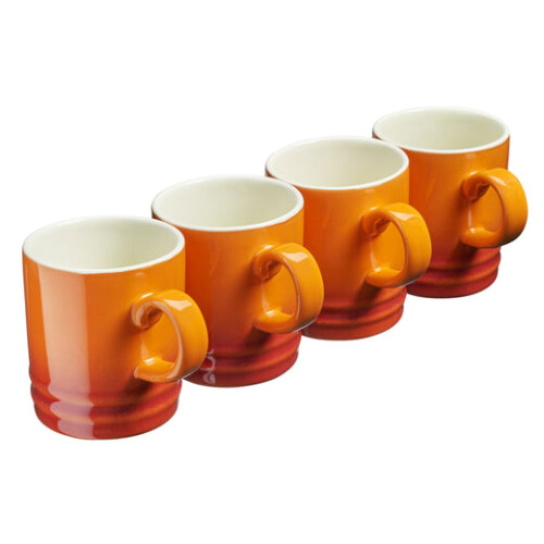 Cooks Professional Cooks Professional 4 Piece Mug Set | 350ml | Orange