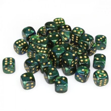 12mm D6 Dice Block: Scarab Jade/Gold - Board Game