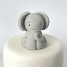 SugArt Elephant Cake Toppers Edible Figure Icing Personalised Custom Name Birthday Party Decorations Great for Kids Boy Girl Baby Shower Christening